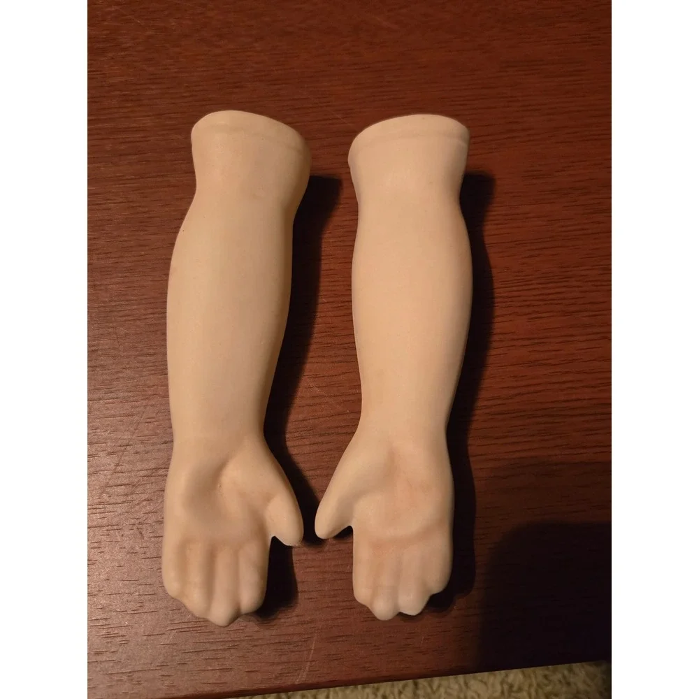 Vintage‎ Bisque Porcelain Doll Arms Pair Matte Ceramic Doll Parts Repair